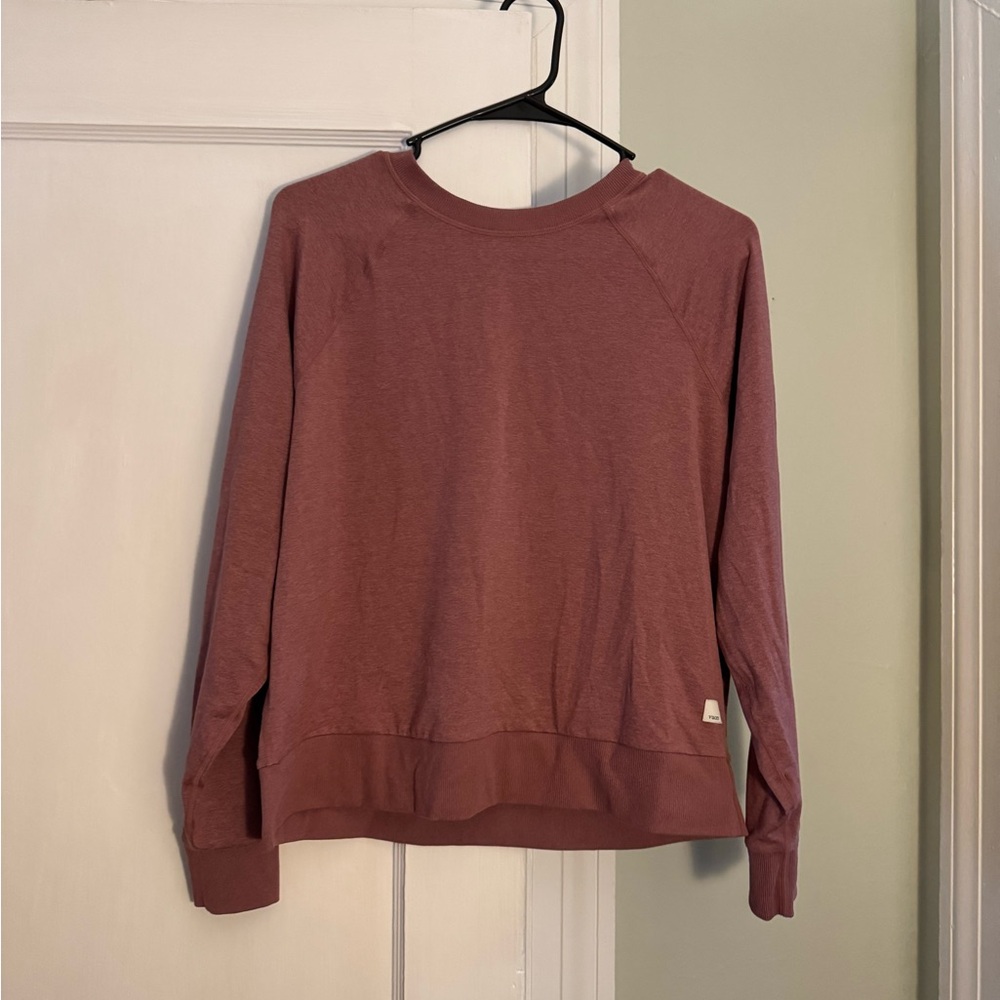 Long Sleeve Halo Crew in Rosewood Heather